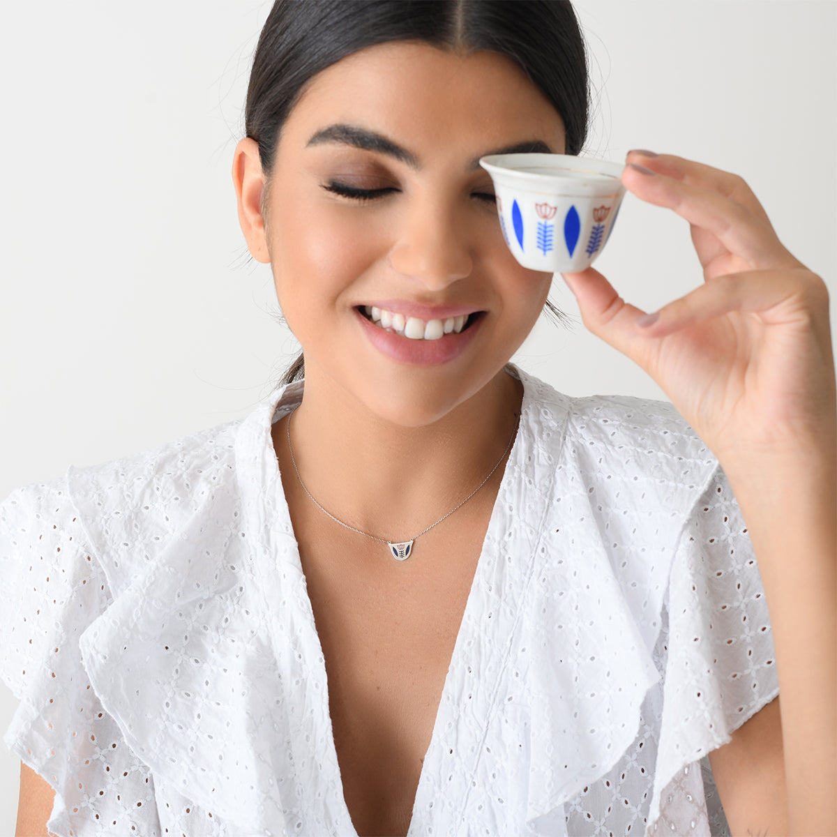 Finjen Arabi Enamel Necklace