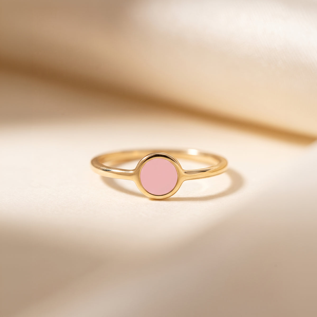 Simple Circle Enamel Ring For Kids