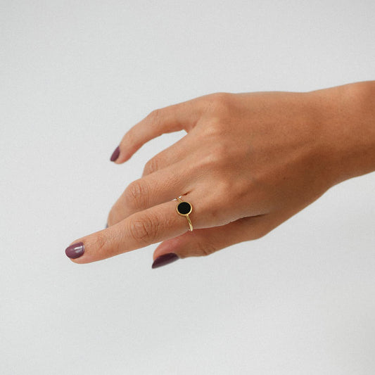 Simple Circle Enamel Ring