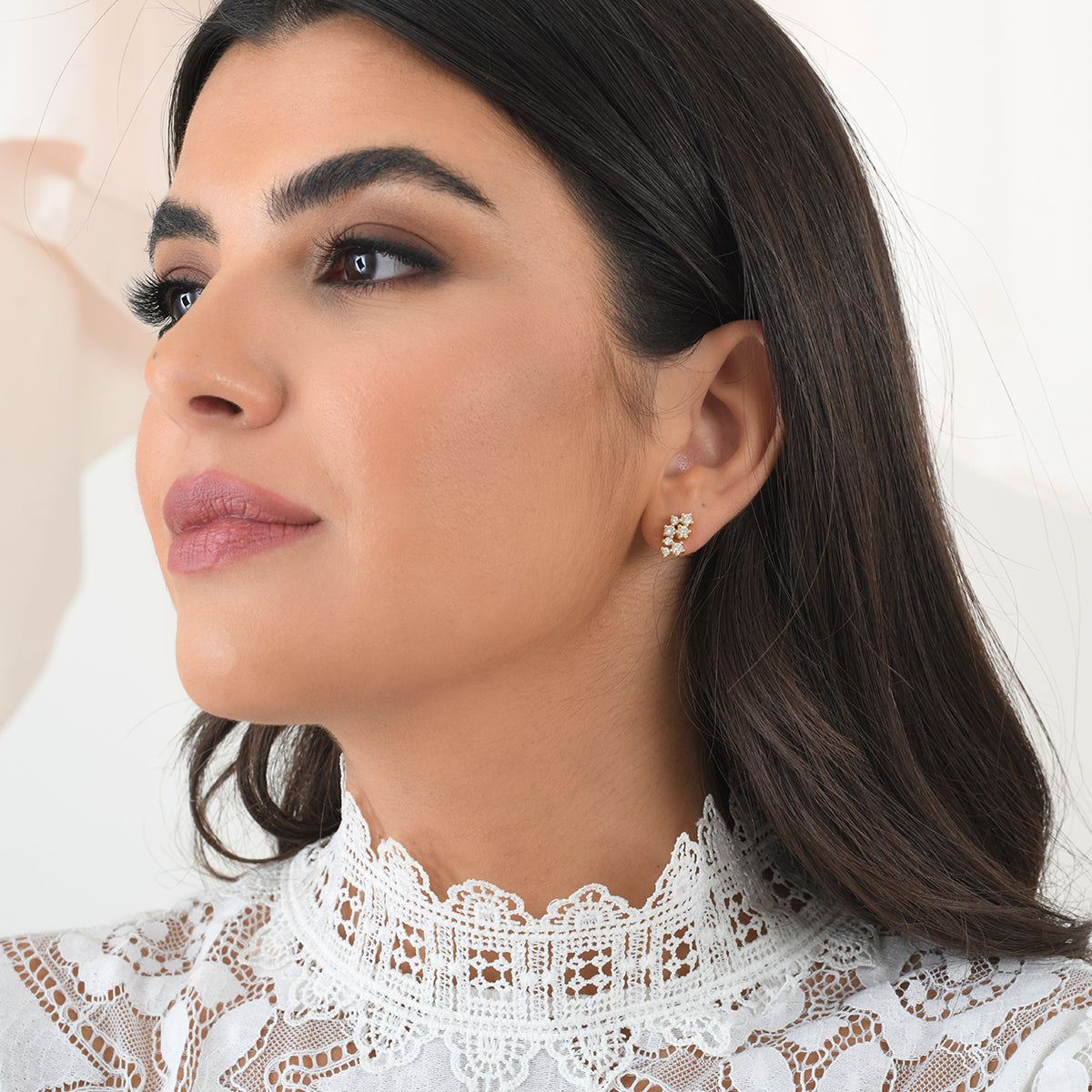 Diamond Beehive Earrings