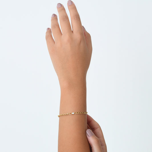 Square Diamond Chain Bracelet