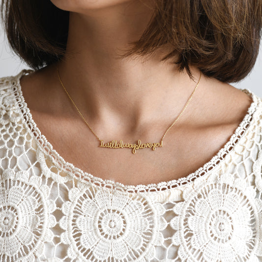 Handwritten Scripted Necklace