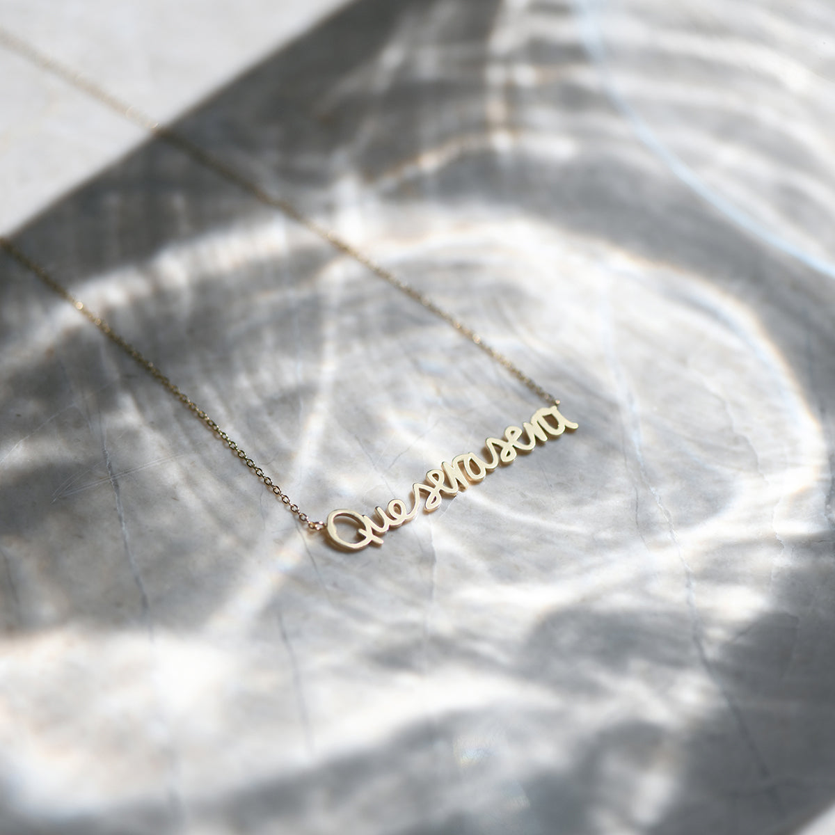 Handwritten Que Sera Sera Necklace