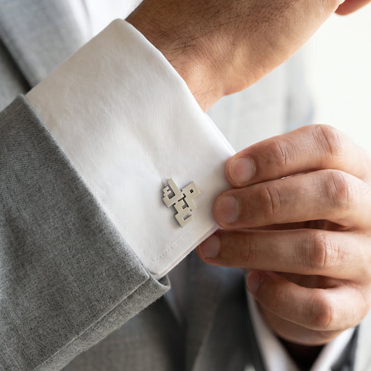 Cufflinks with Multiple Kufi Letters