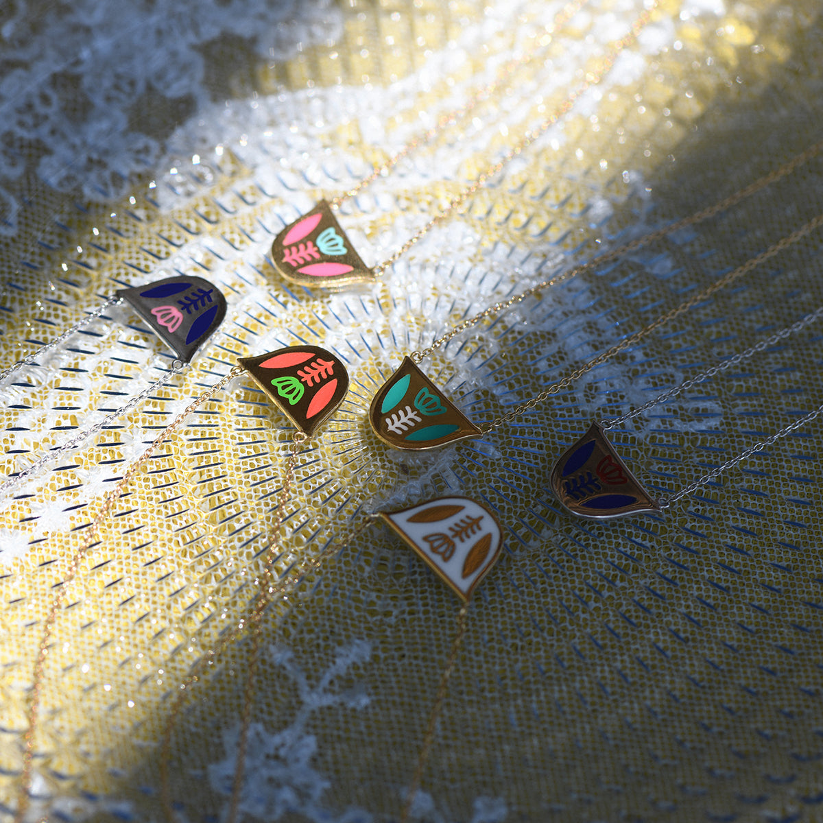 Finjen Arabi Enamel Necklace
