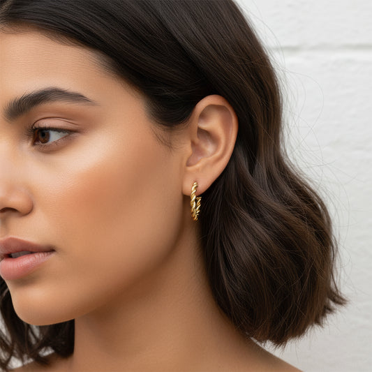Twisted Hoop Earrings