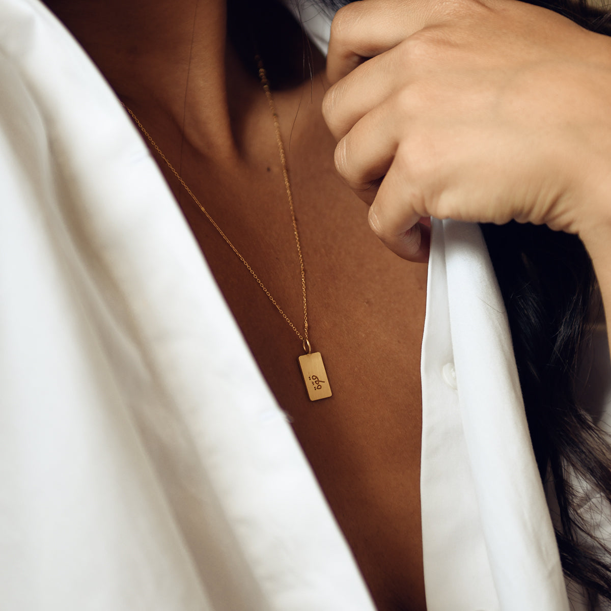 Handwritten Affirmation Tag Pendant