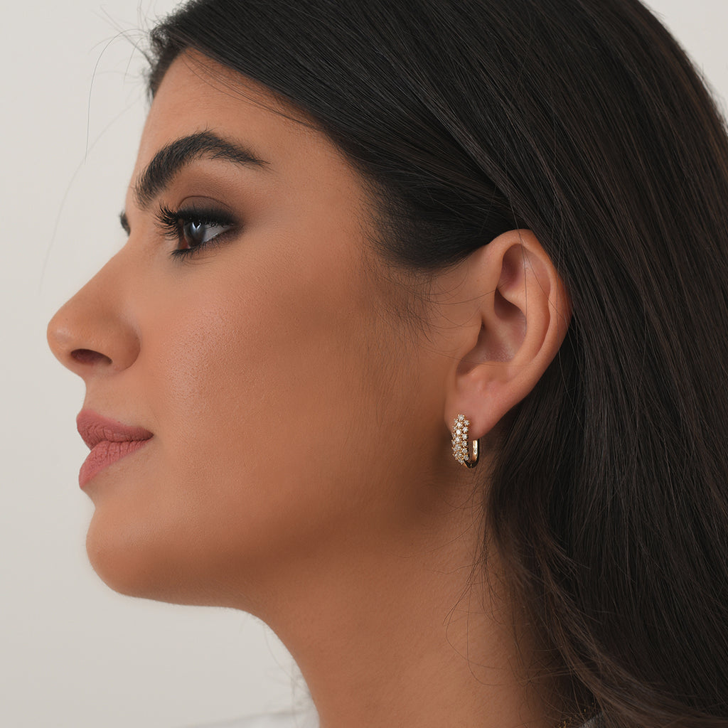 Diamond Cluster Earrings