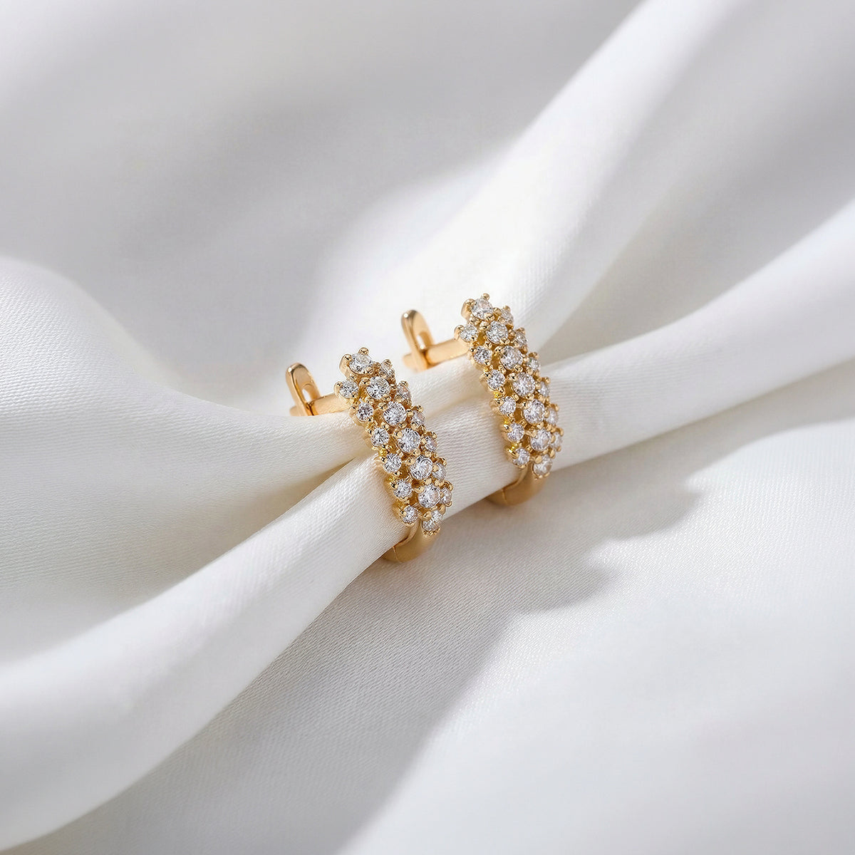 Diamond Cluster Earrings