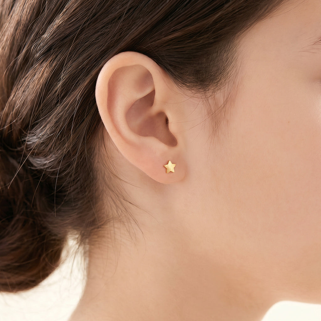 Scratchy Golden Star Earrings For Kids