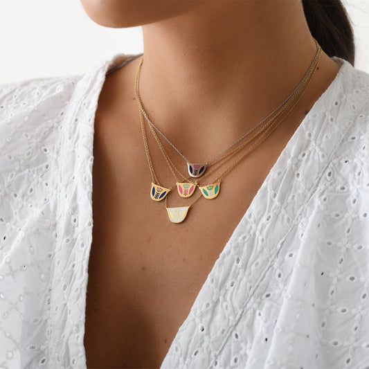 Finjen Arabi Enamel Necklace
