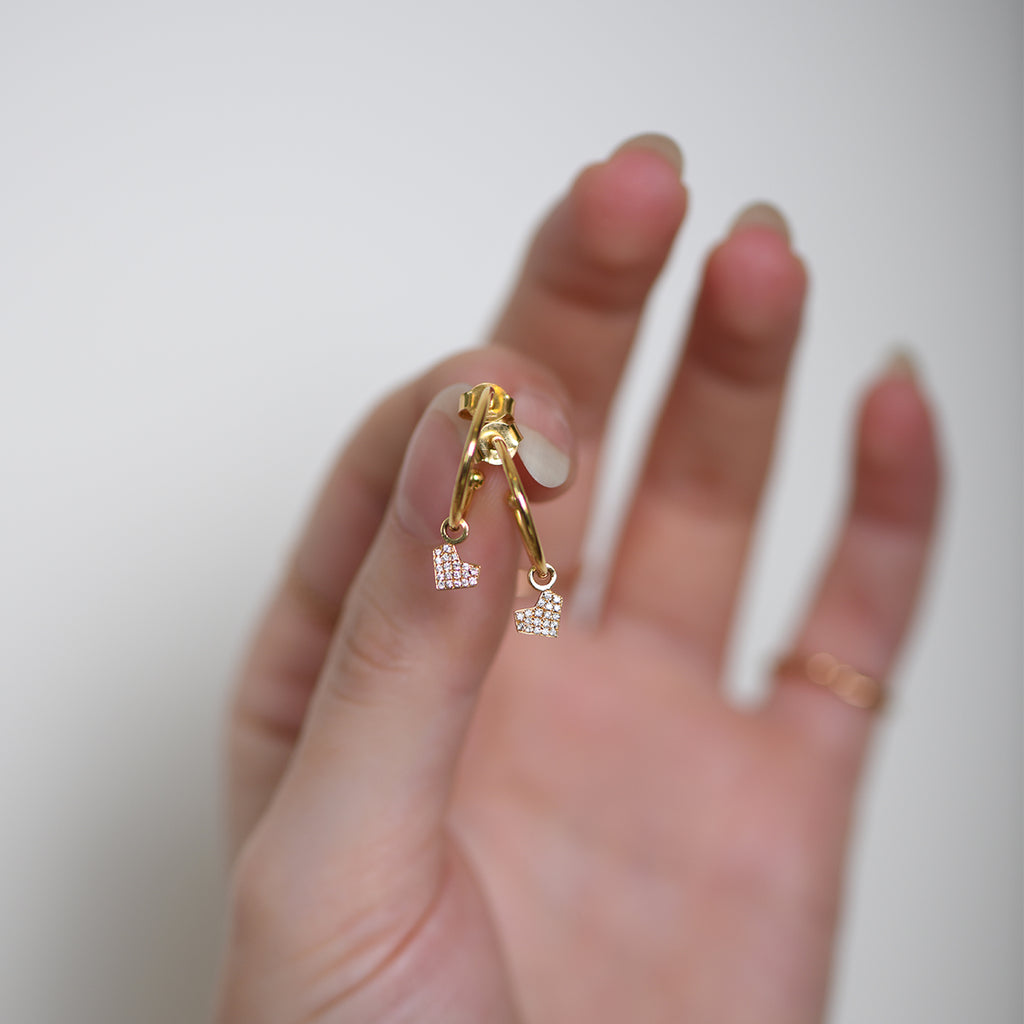 Diamond Heart Charm