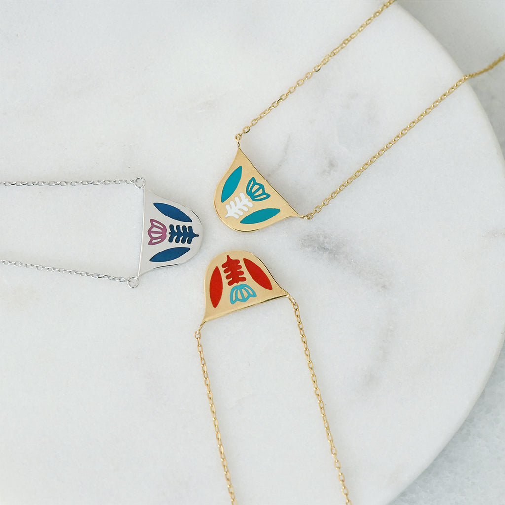Finjen Arabi Enamel Necklace