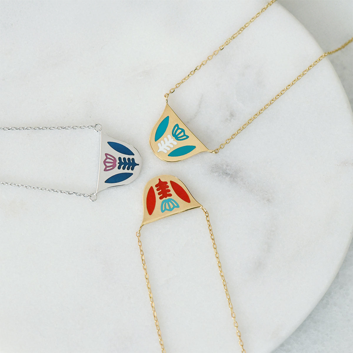 Finjen Arabi Enamel Necklace