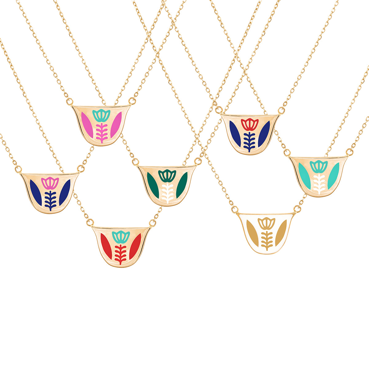 Finjen Arabi Enamel Necklace