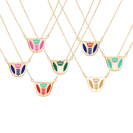 Finjen Arabi Enamel Necklace