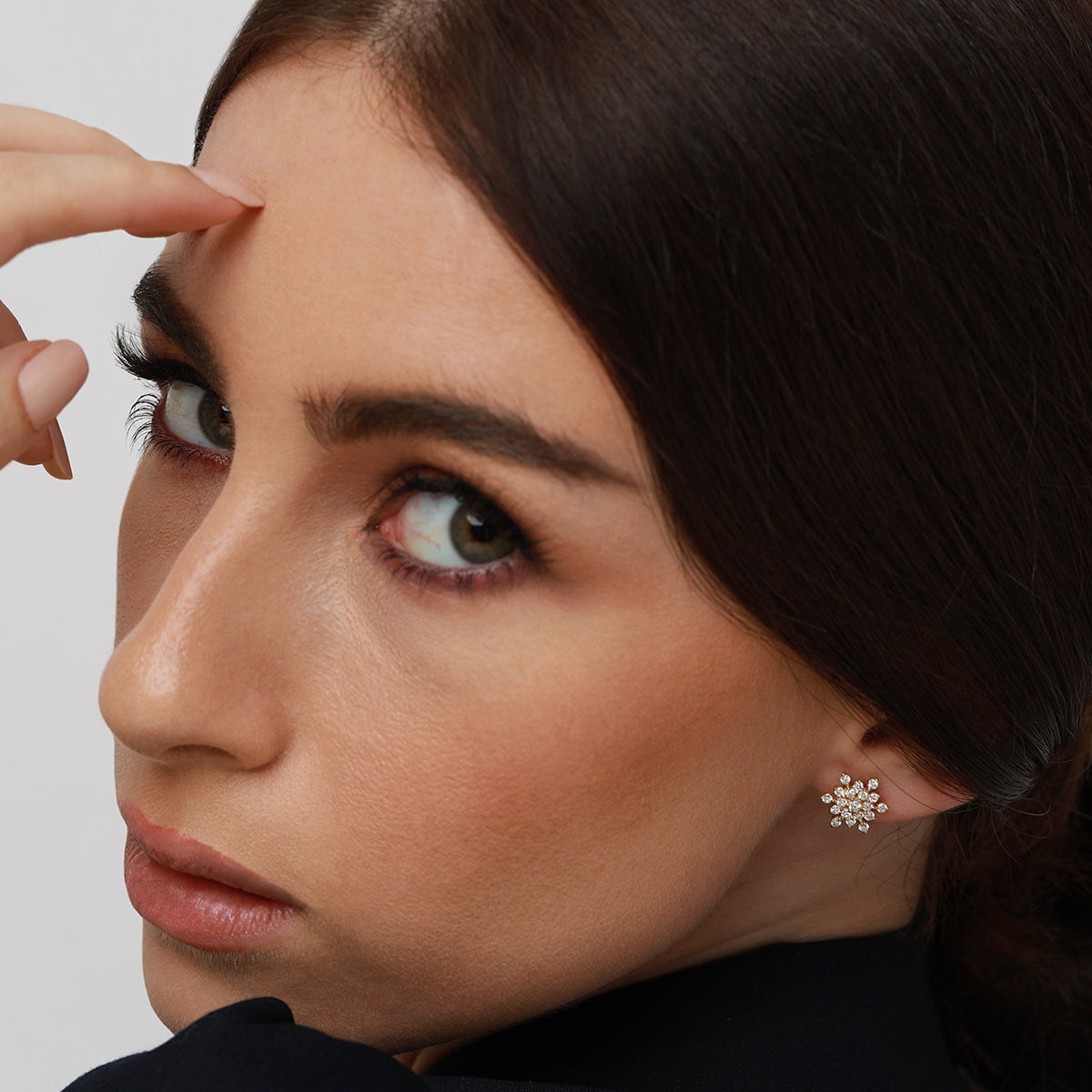Snowflake Diamond Earrings