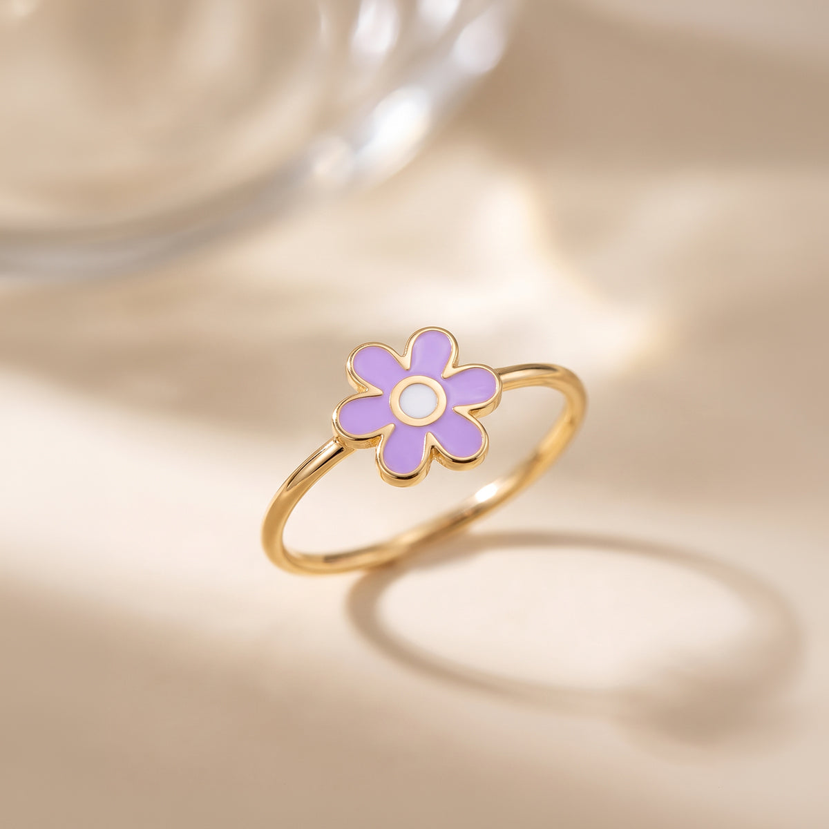 Enamel Kids Flower Ring