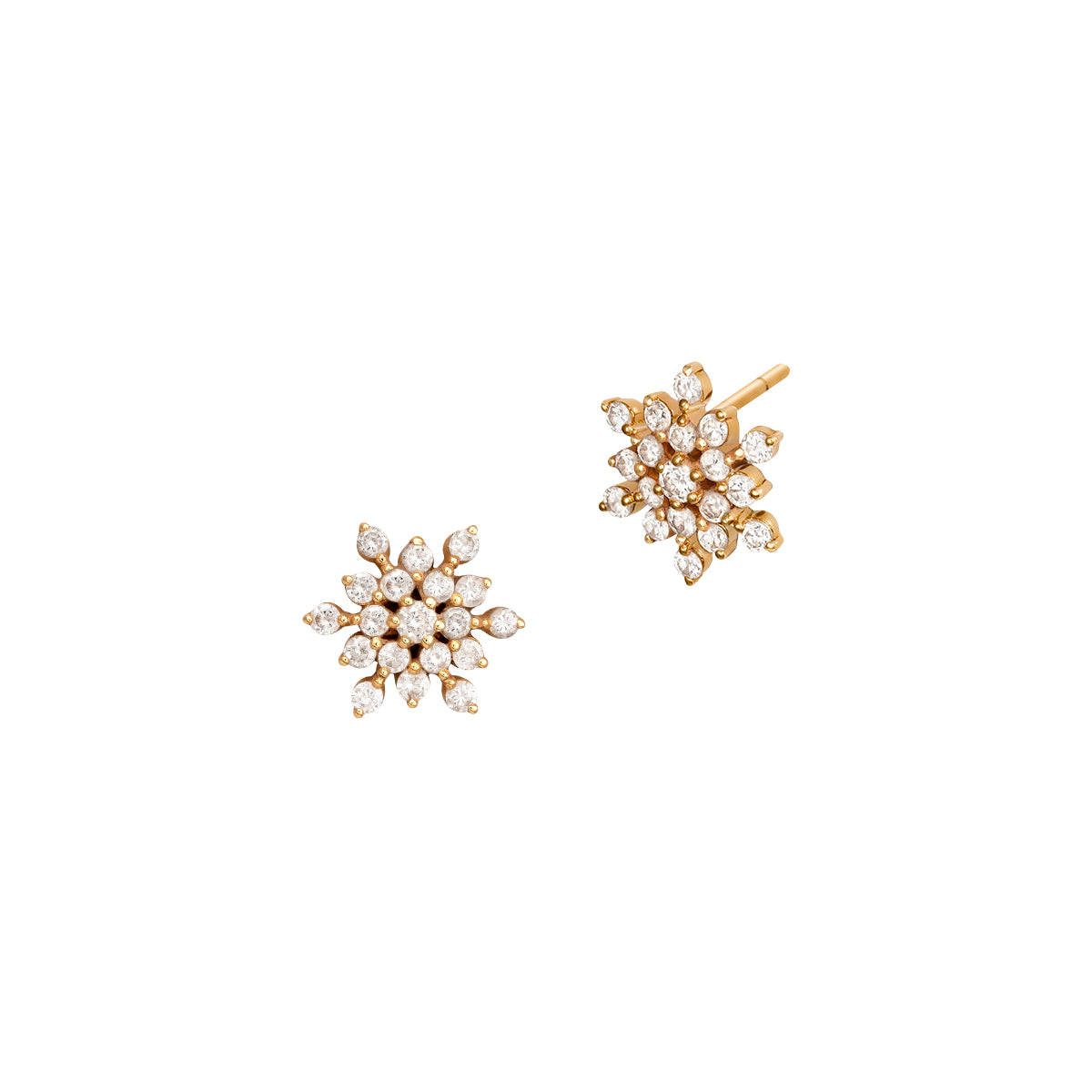 Snowflake Diamond Earrings