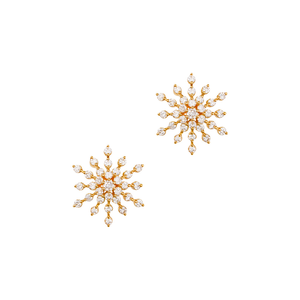 Snowflake Diamond Earrings (L)