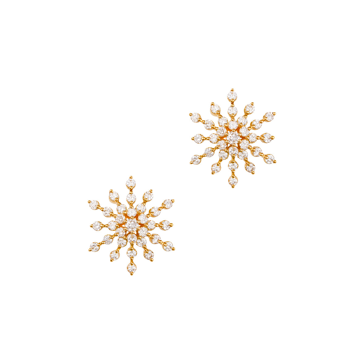 Snowflake Diamond Earrings (L)