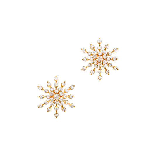 Snowflake Diamond Earrings (L)