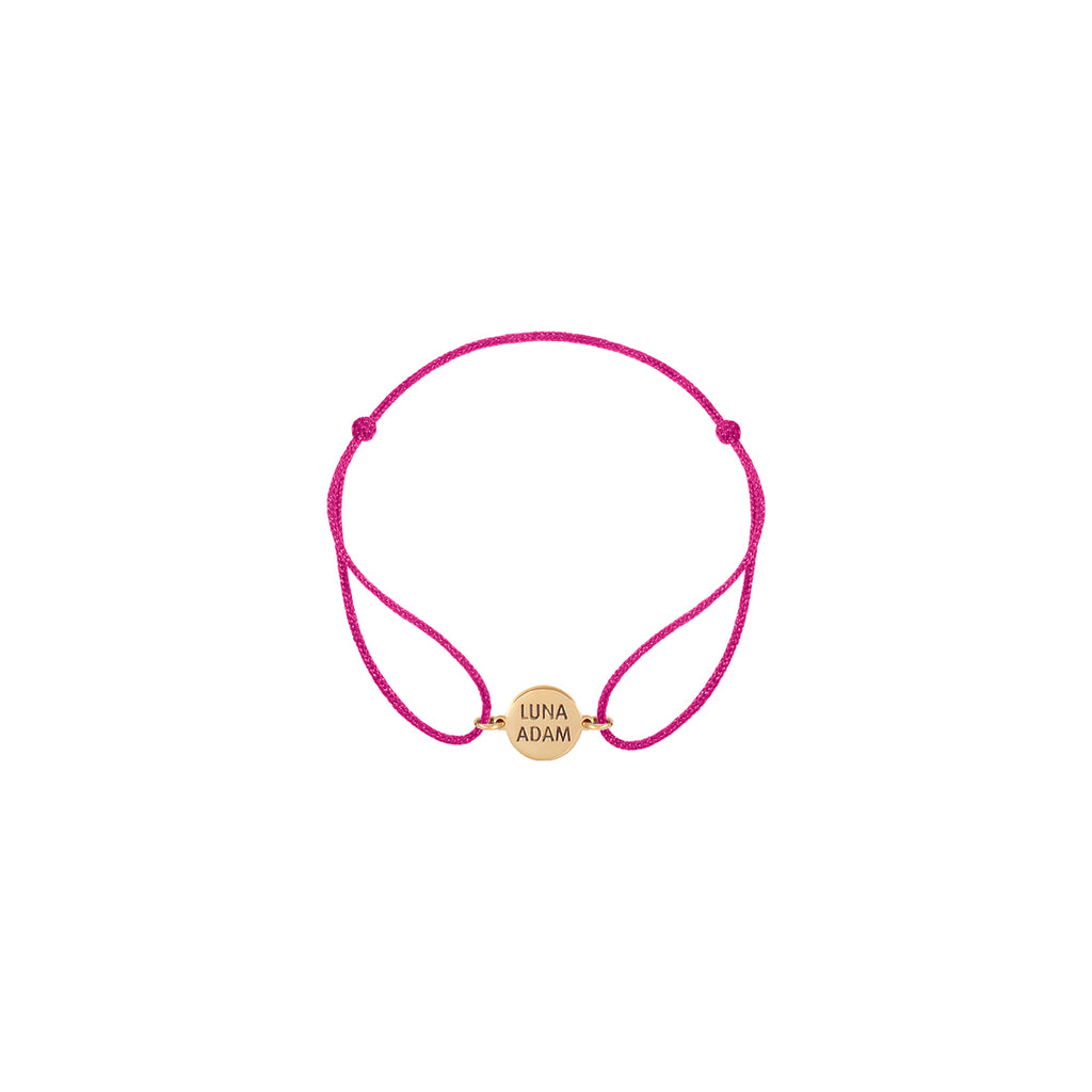 Engraved Circle Rope Bracelet
