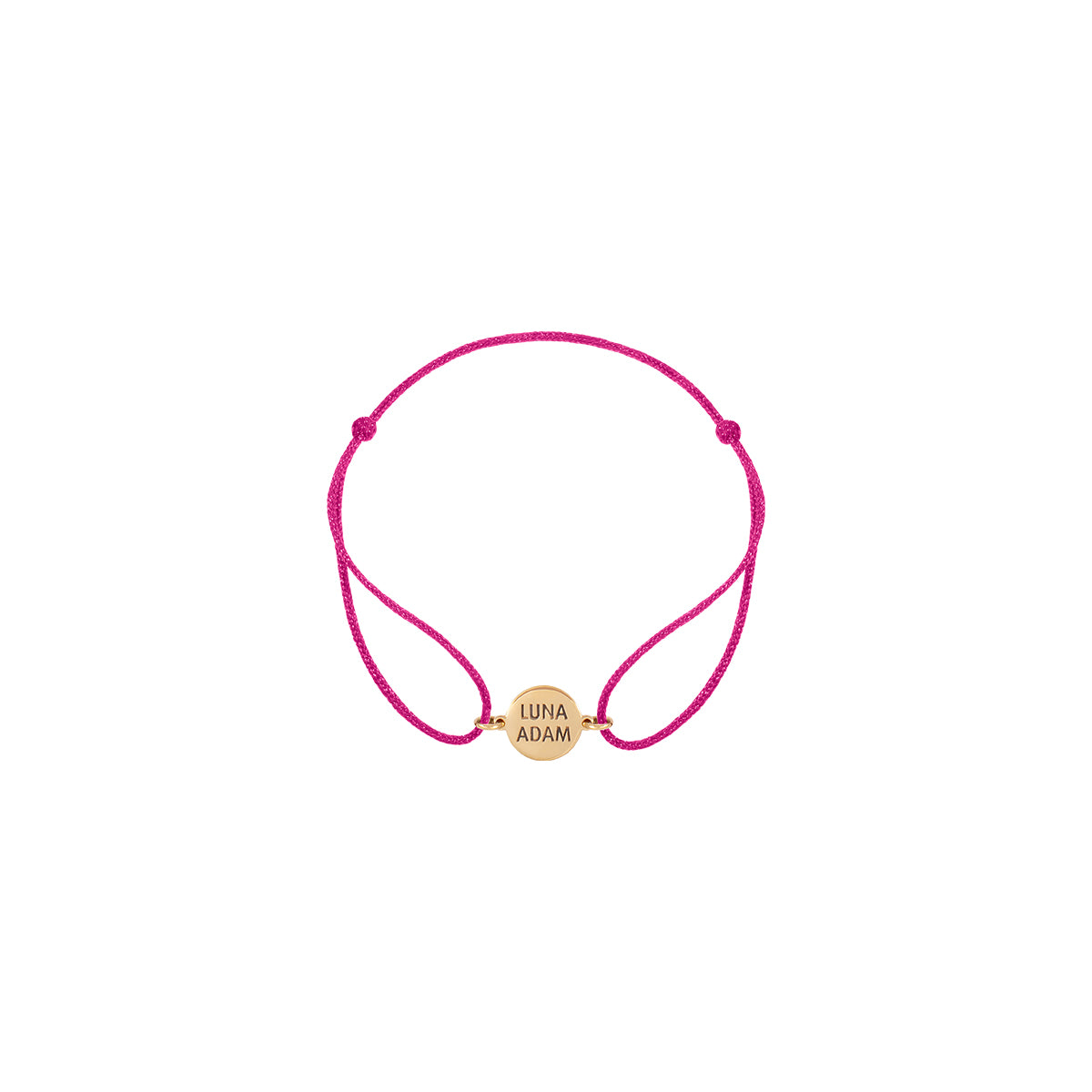 Engraved Circle Rope Bracelet