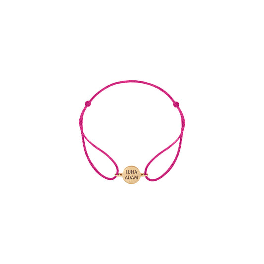 Engraved Circle Rope Bracelet