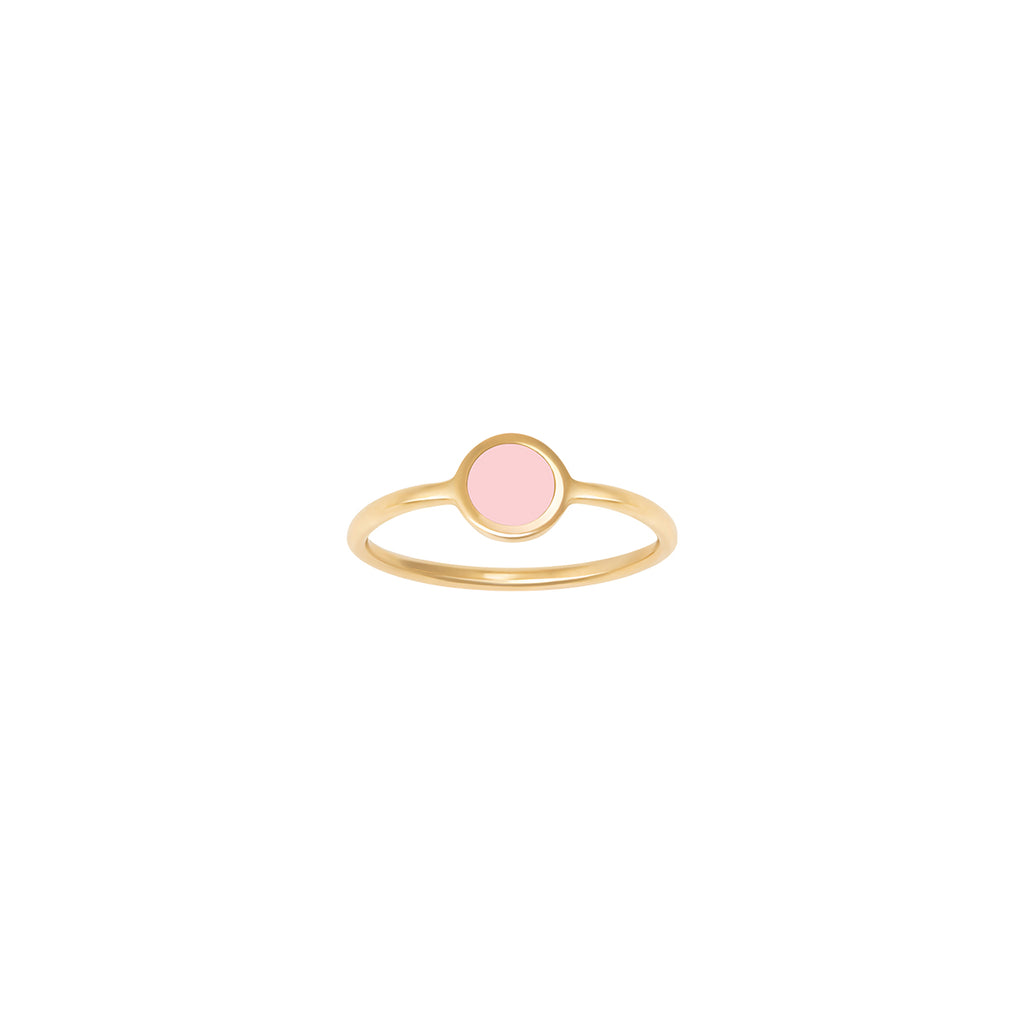 Simple Circle Enamel Ring For Kids