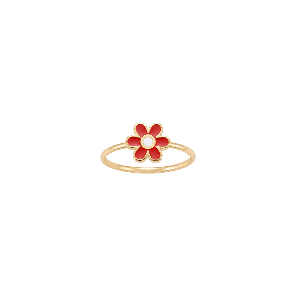 Enamel Kids Flower Ring