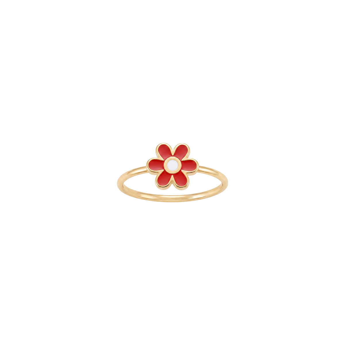 Enamel Kids Flower Ring