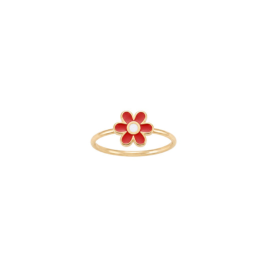 Enamel Kids Flower Ring