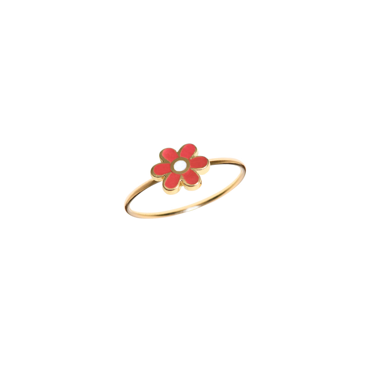 Enamel Kids Flower Ring
