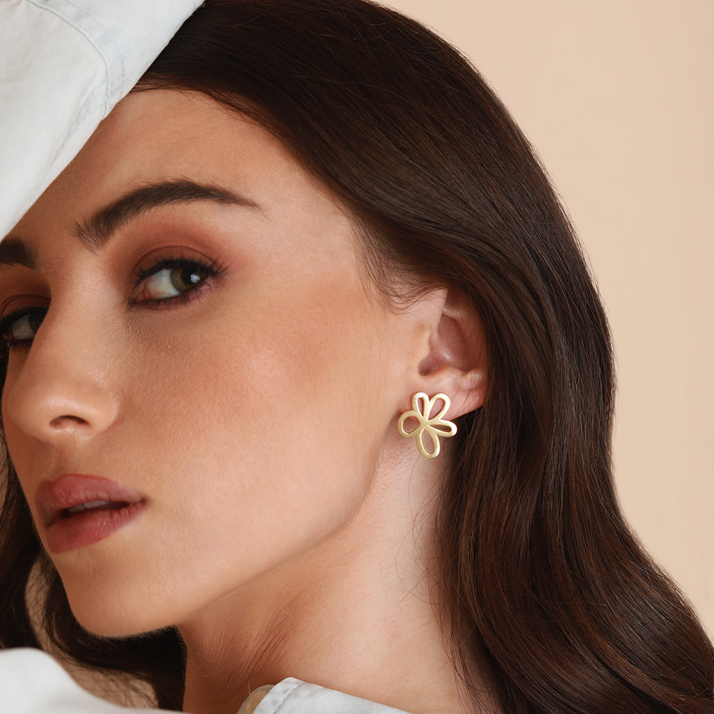 Silhouette Flower Earrings