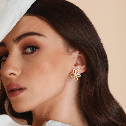 Silhouette Flower Earrings