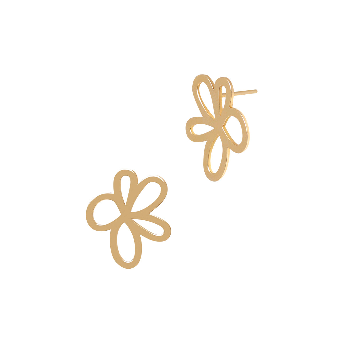 Silhouette Flower Earrings