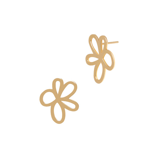 Silhouette Flower Earrings