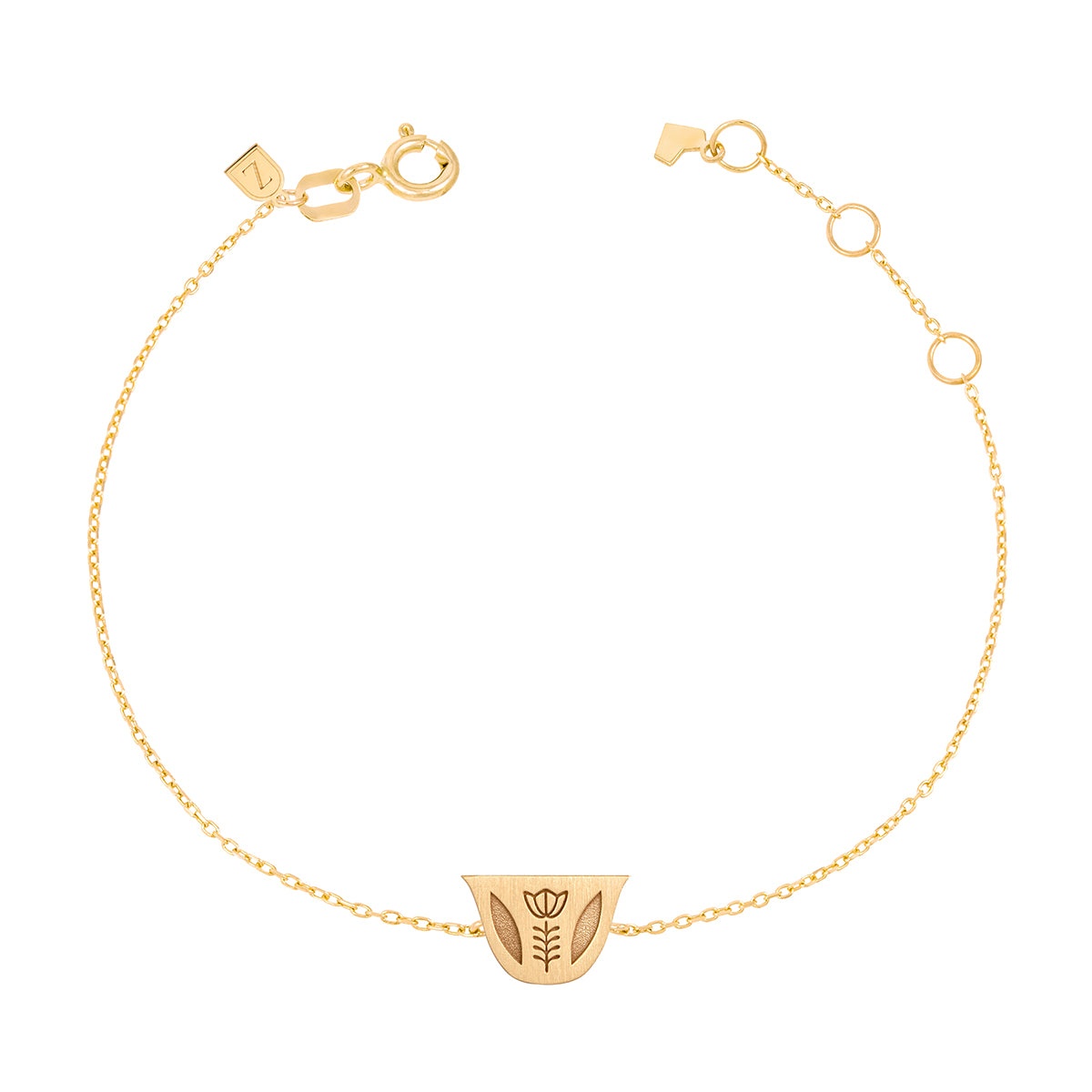 Engraved Finjen Arabi Chain Bracelet