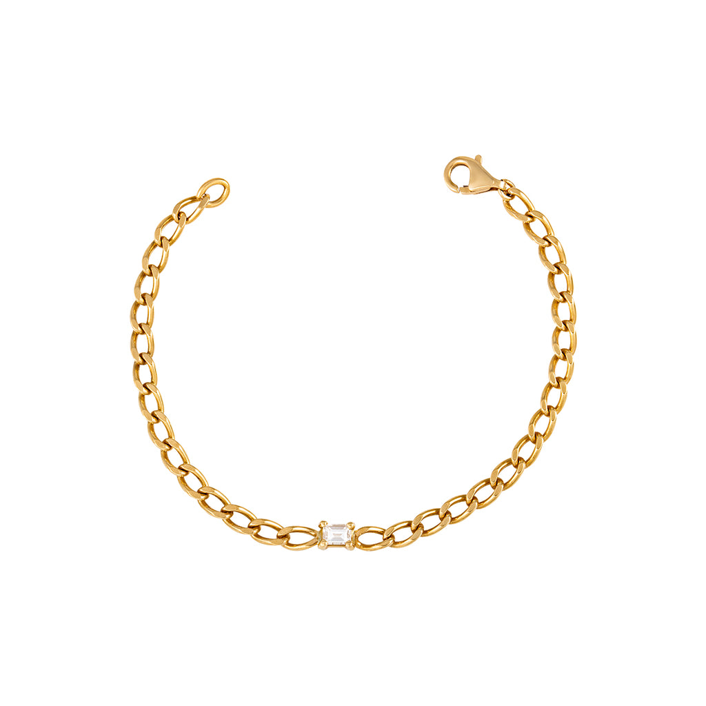 Square Diamond Chain Bracelet