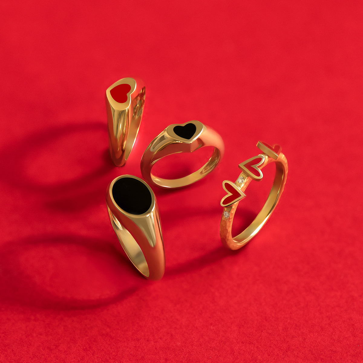 Signet Oval Enamel Ring