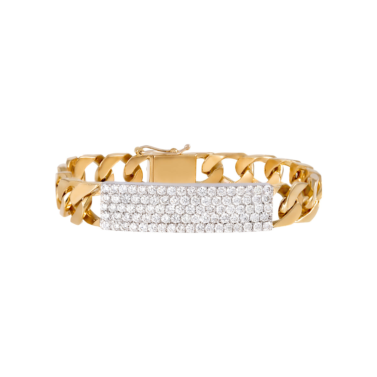 Diamond ID Cuban Chain Bracelet