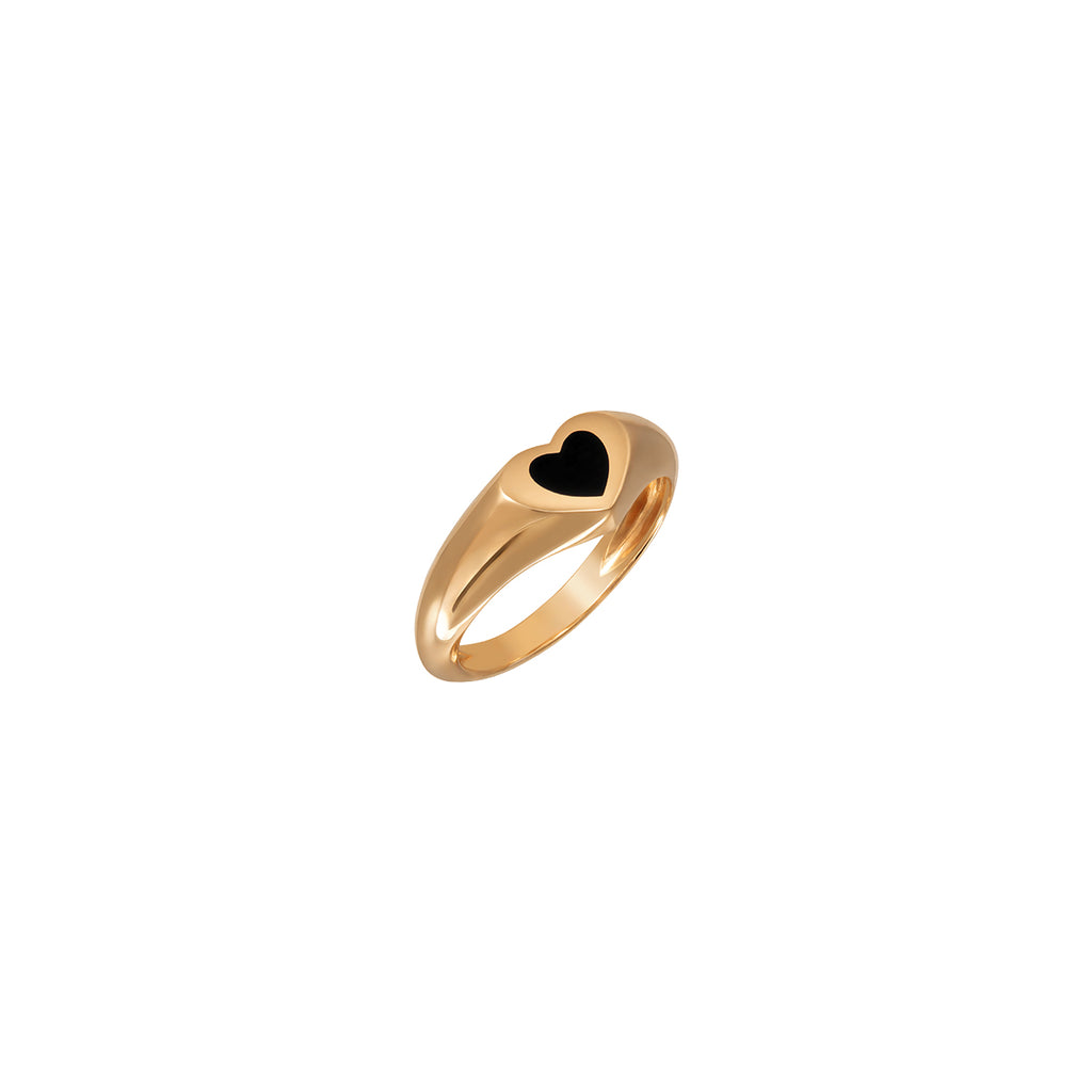 Signet Tiny Heart Enamel Ring