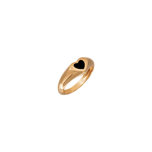Signet Tiny Heart Enamel Ring