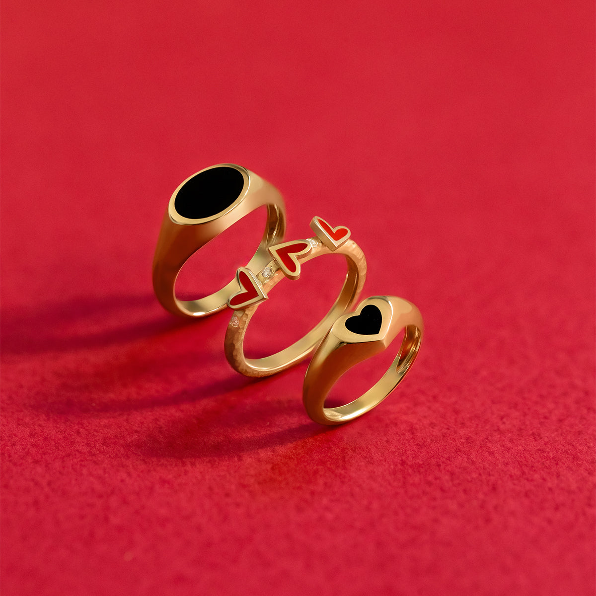 Sketchy Hearts Ring