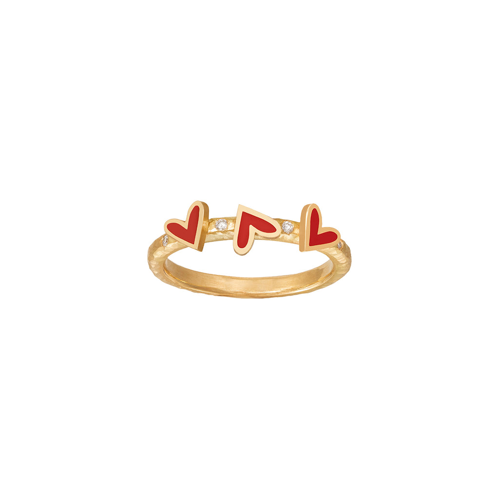 Sketchy Hearts Ring