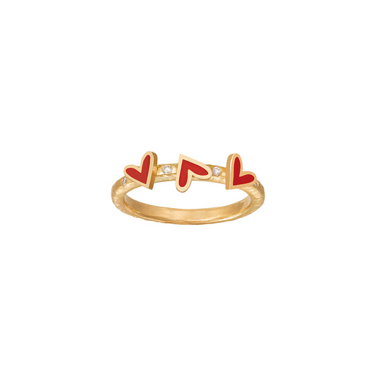 Sketchy Hearts Ring