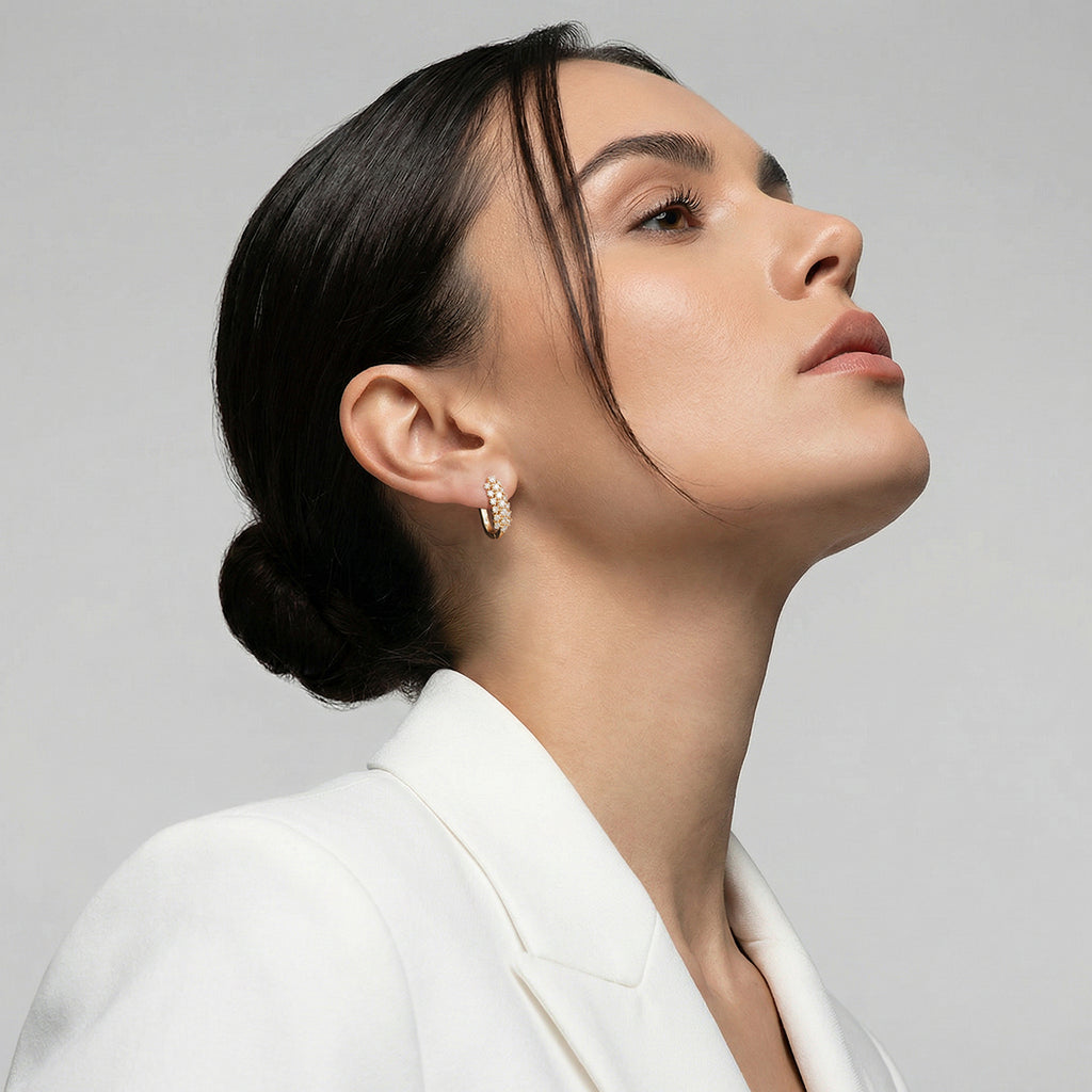Diamond Cluster Earrings (L)