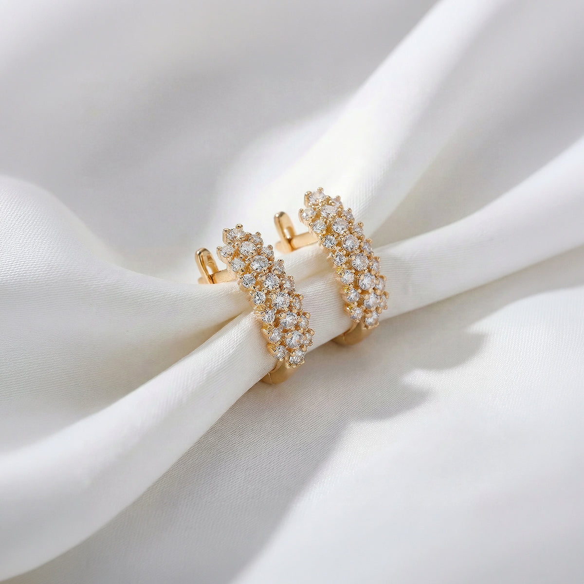 Diamond Cluster Earrings (L)