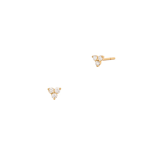 Three Mini Diamonds Earrings